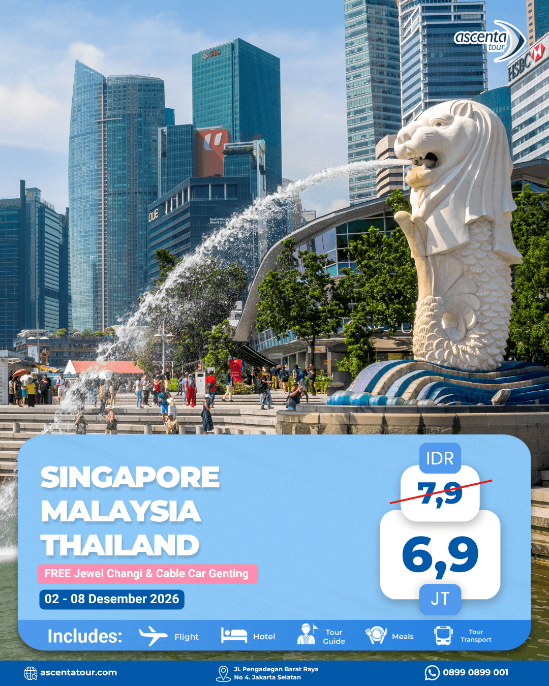 Tour 3 Negara Singapore Malaysia Thailand 7D6N