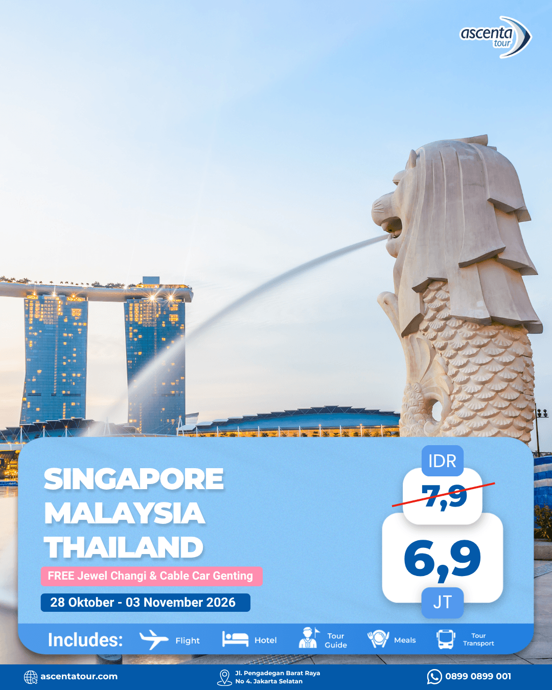 Tour 3 Negara Singapore Malaysia Thailand 7D6N