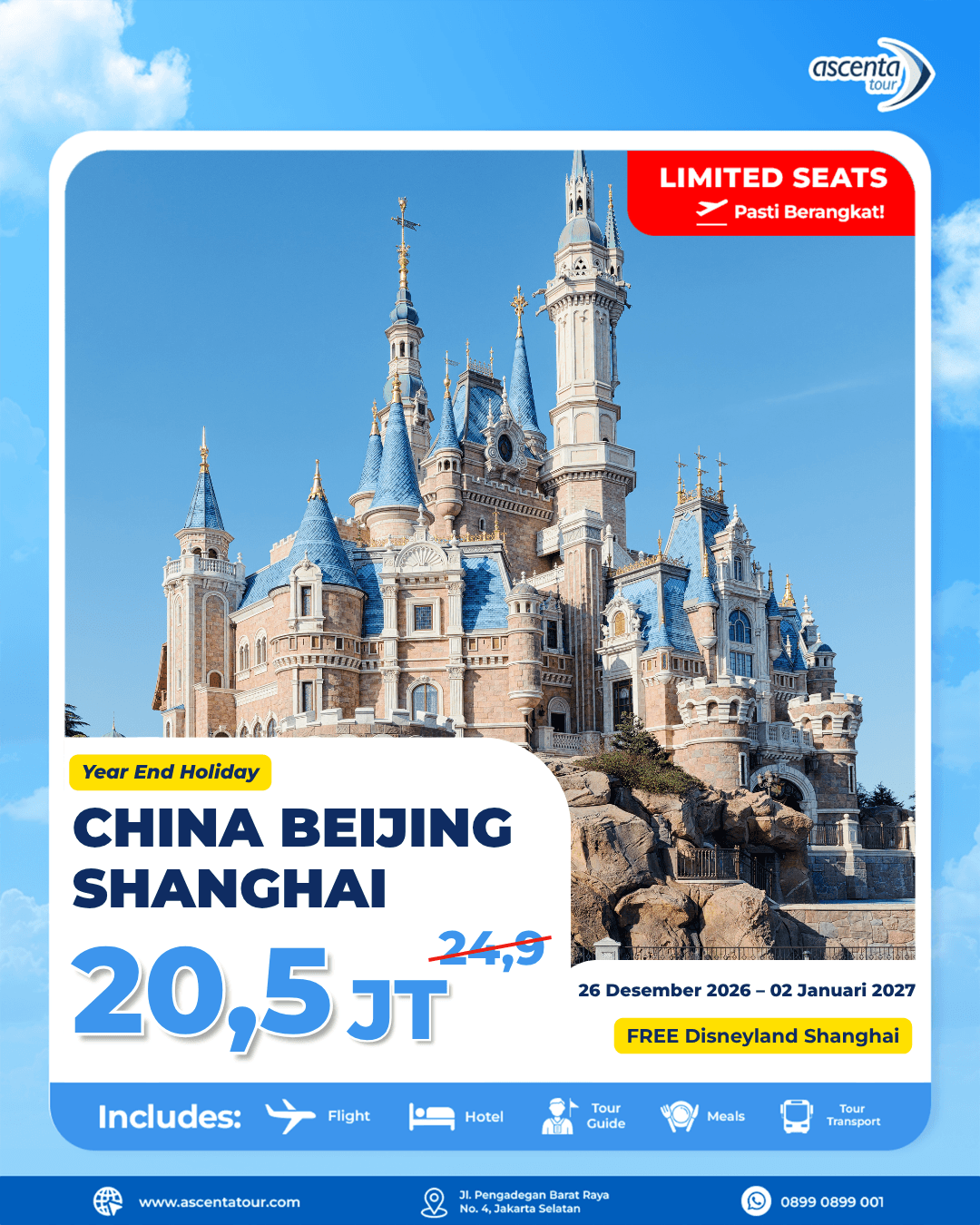 Tour Amazing China Beijing Shanghai + FREE Disneyland 8D