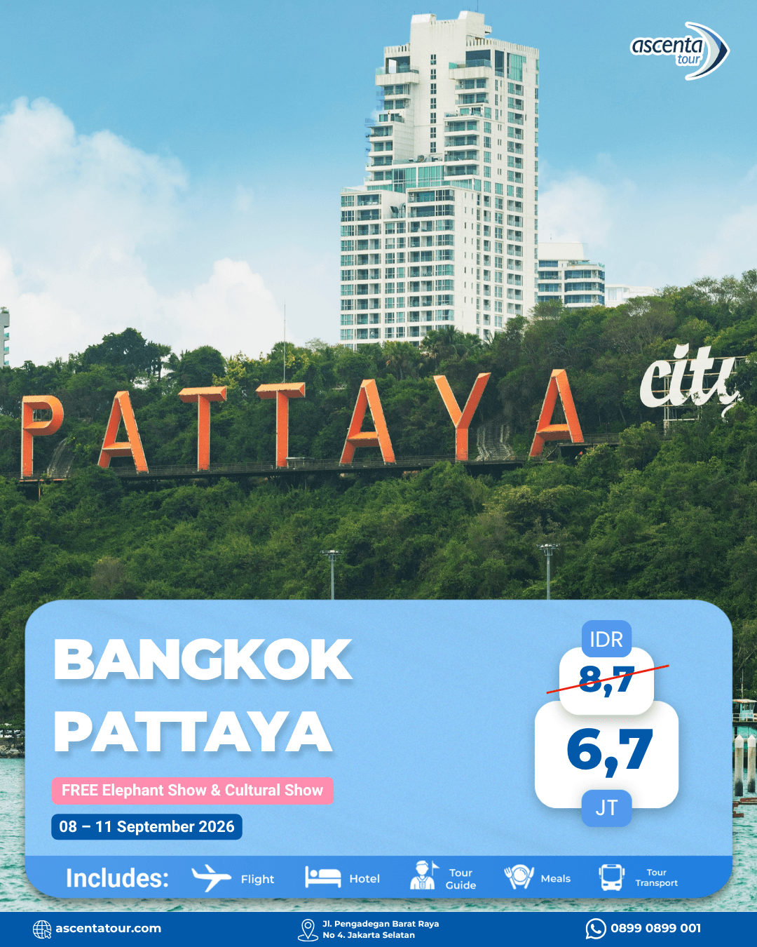 Tour Thailand Bangkok Pattaya 4D3N