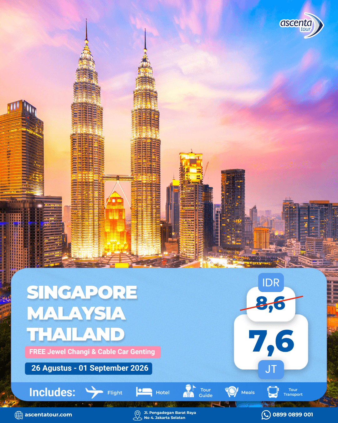 Tour 3 Negara Singapore Malaysia Thailand 7D6N