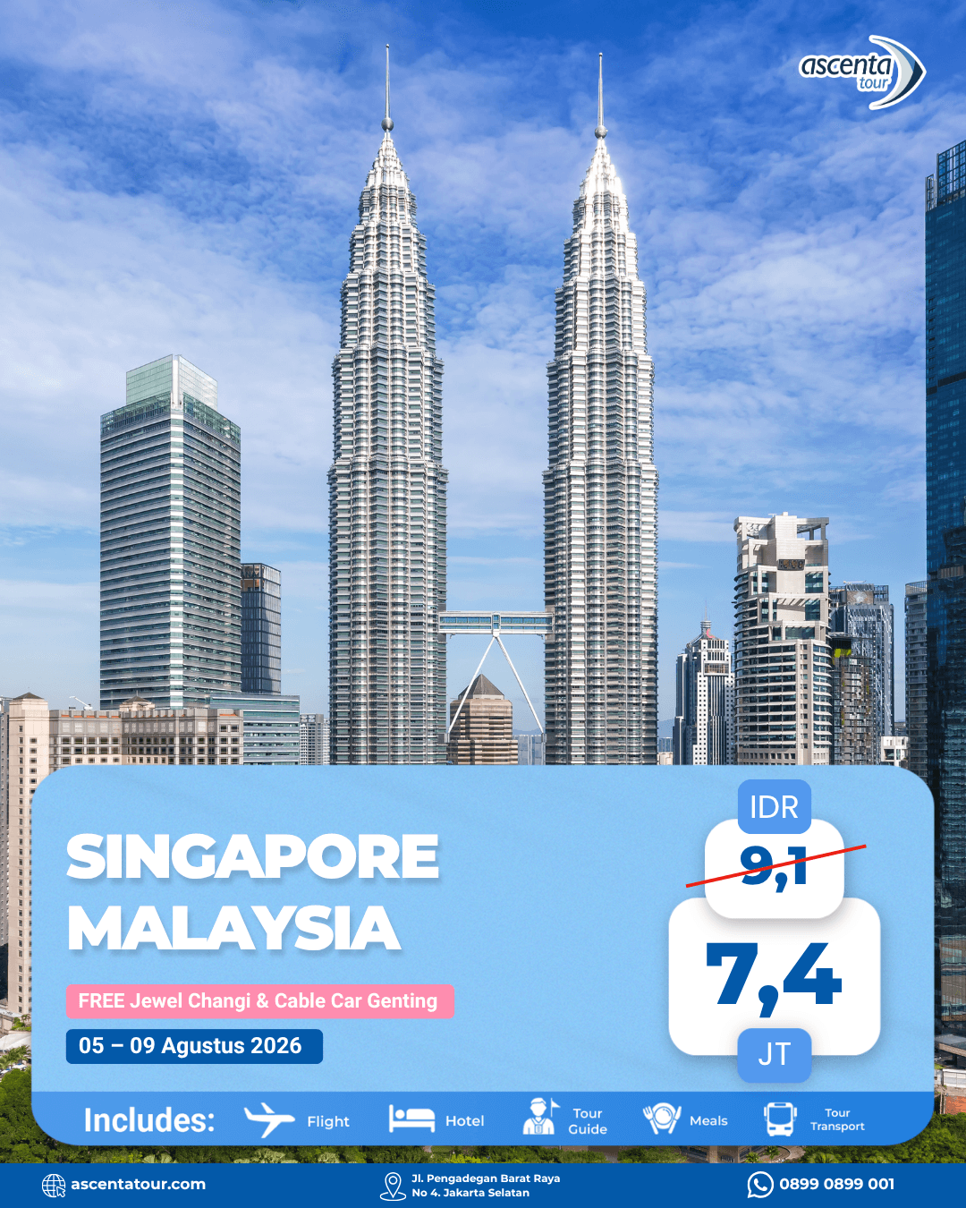 Tour Singapore Malaysia 5D4N