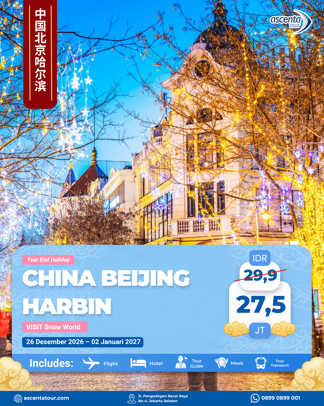 Tour Amazing China Beijing + Harbin Snow Town 8D