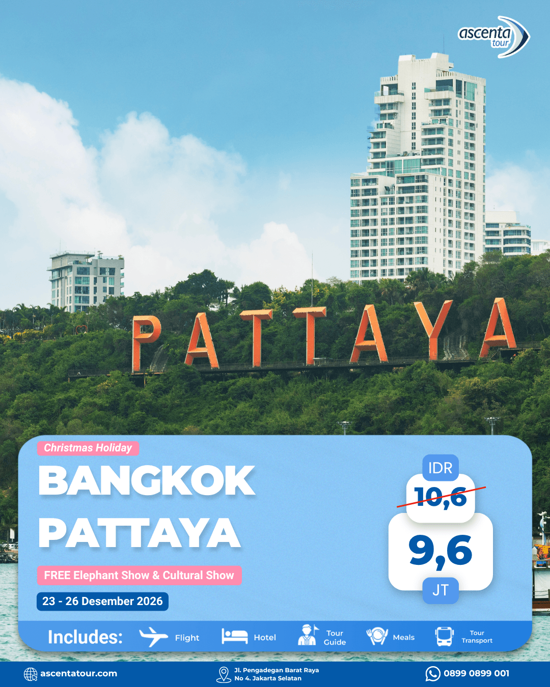 Tour Thailand Bangkok Pattaya 4D3N
