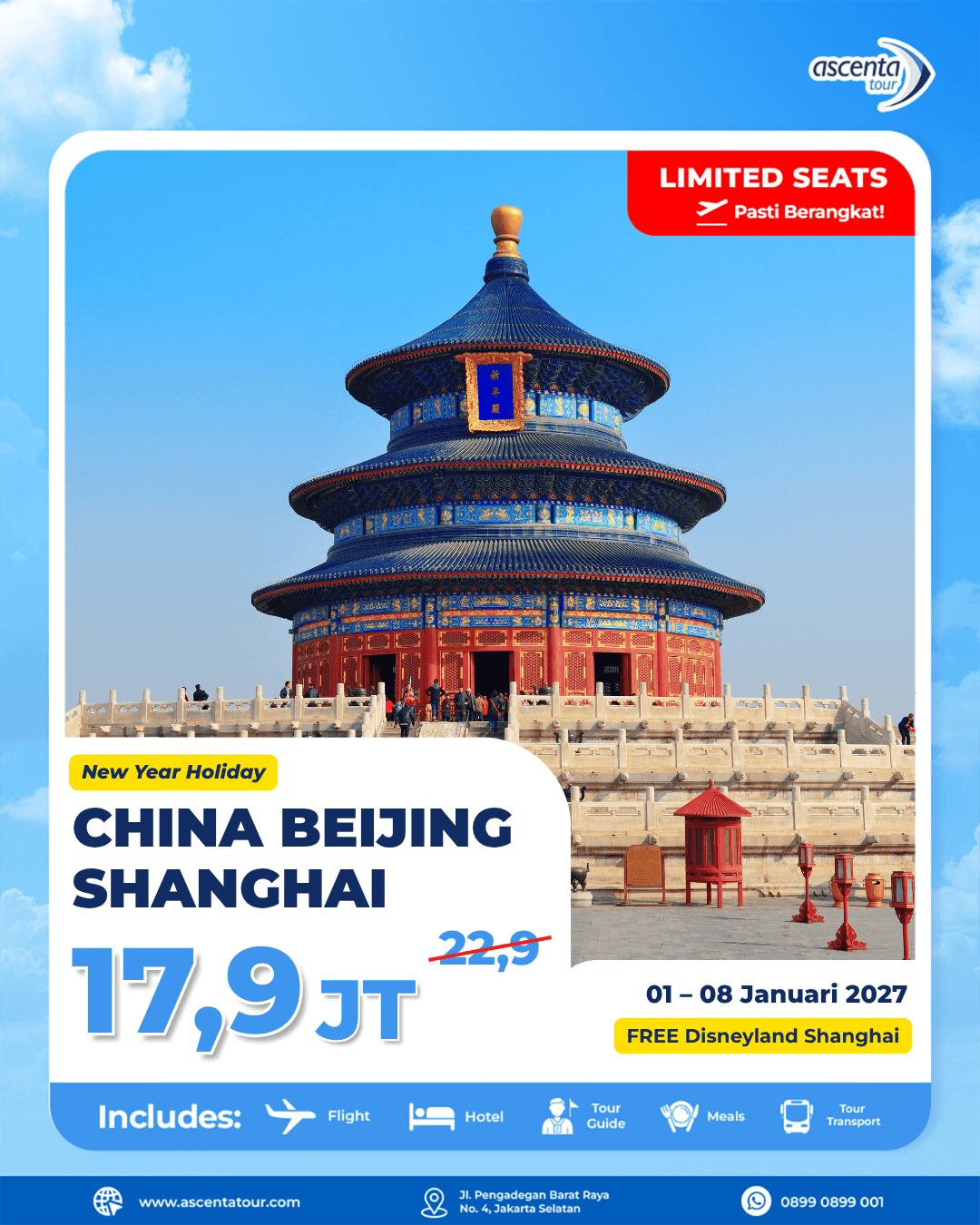 Tour Amazing China Beijing Shanghai + Disneyland 8D