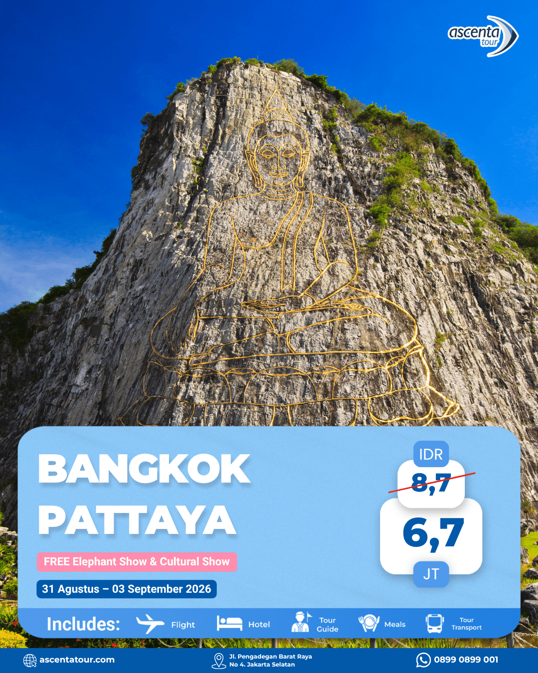 Tour Thailand Bangkok Pattaya 4D3N