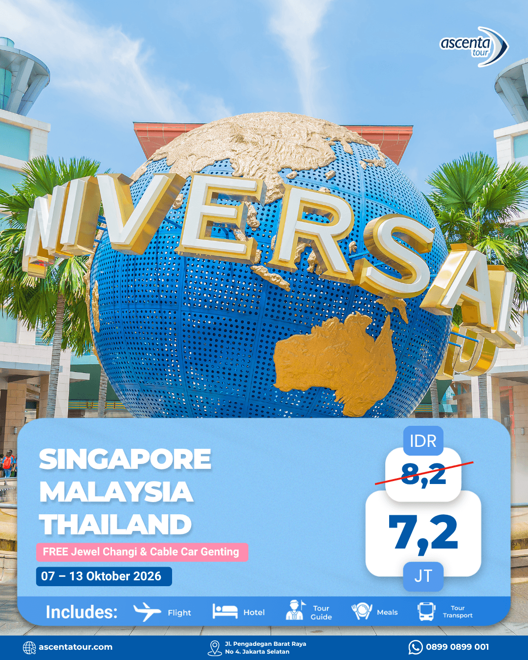 Tour 3 Negara Singapore Malaysia Thailand 7D6N