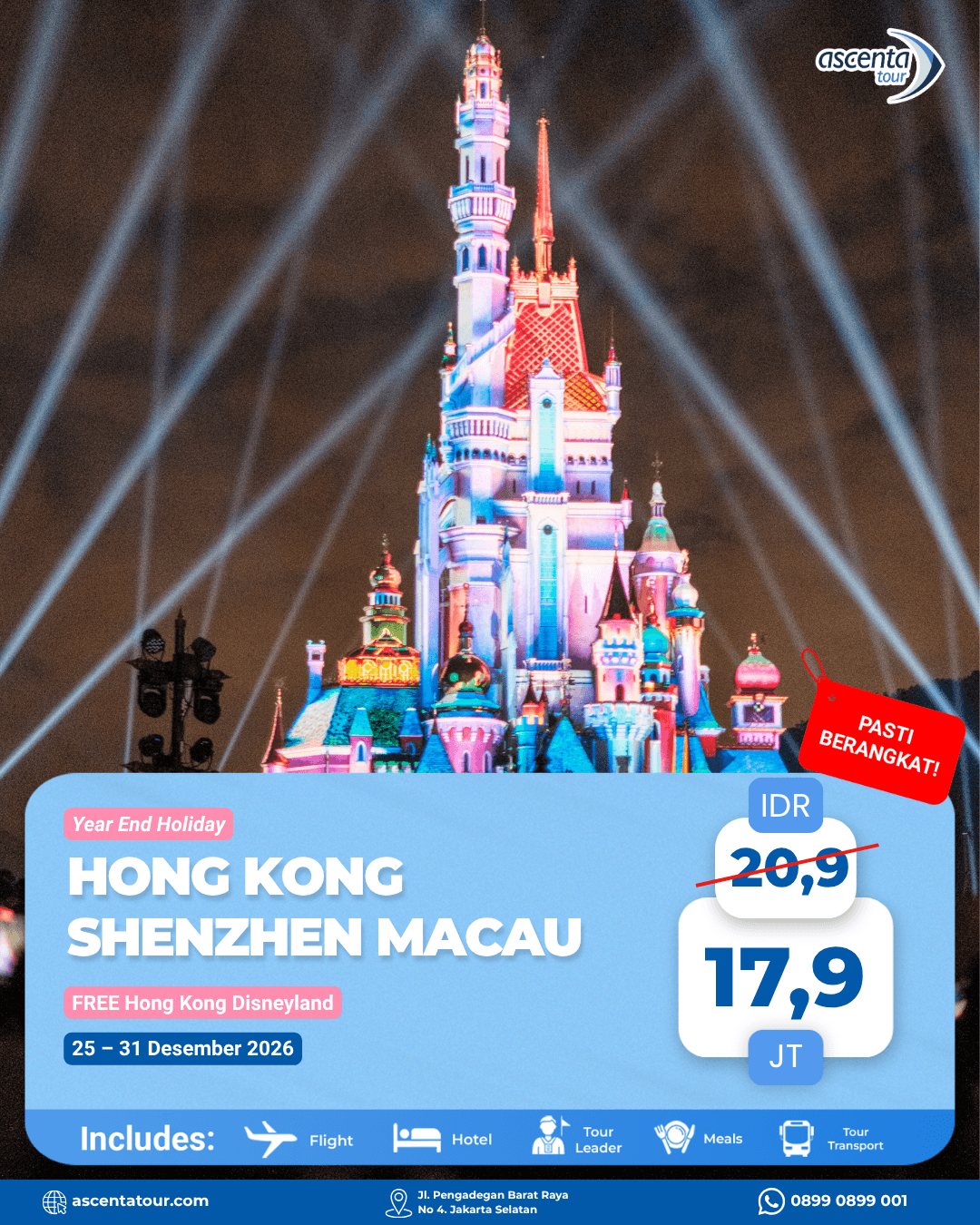 Tour Hong Kong Shenzhen Macau + Disneyland 7D