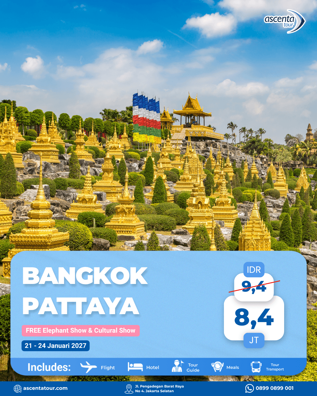 Tour Thailand Bangkok Pattaya 4D3N