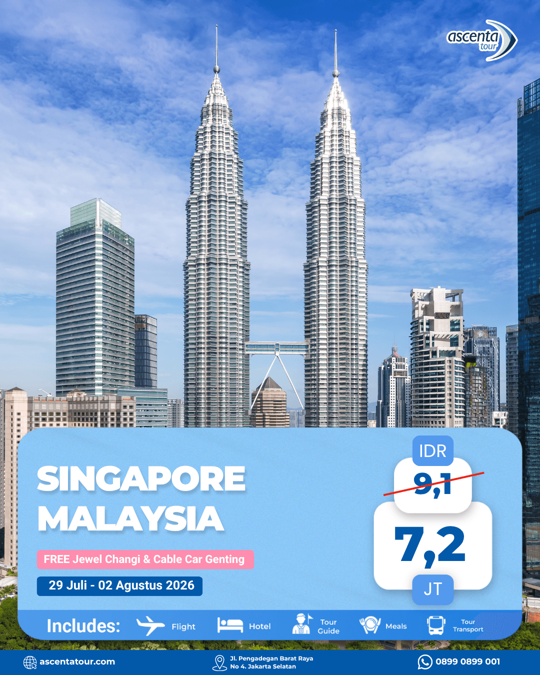 Tour Singapore Malaysia 5D4N