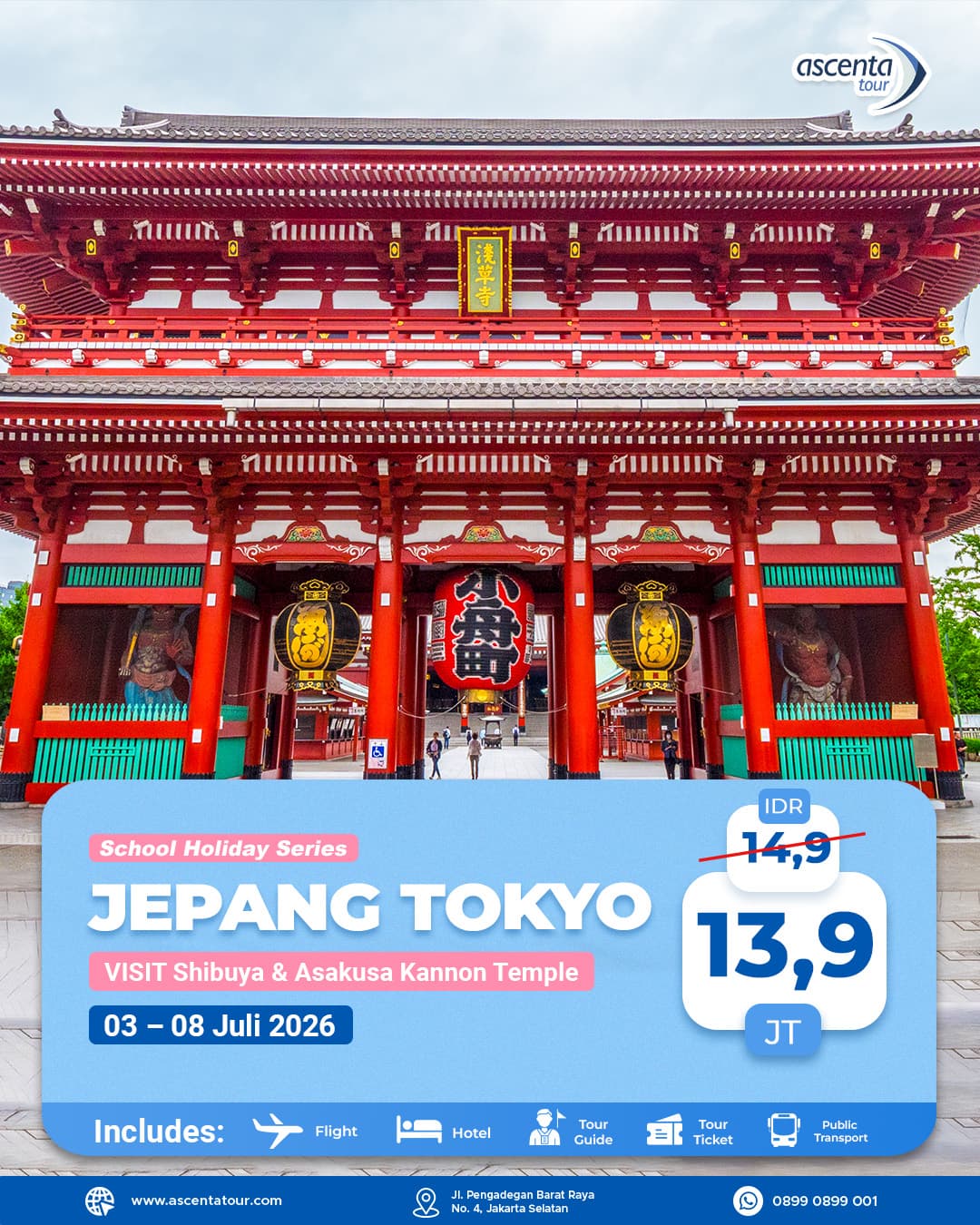 Tour Jepang Mono Tokyo 6D4N