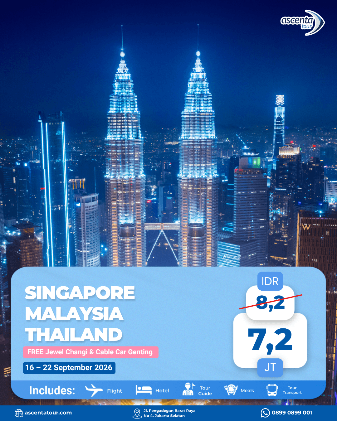 Tour 3 Negara Singapore Malaysia Thailand 7D6N