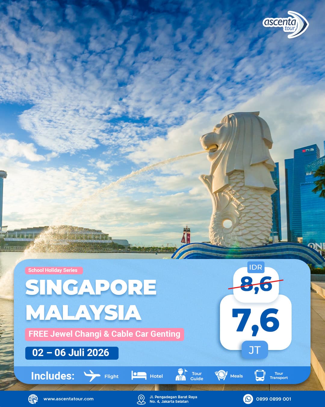 Tour Singapore Malaysia 5D4N