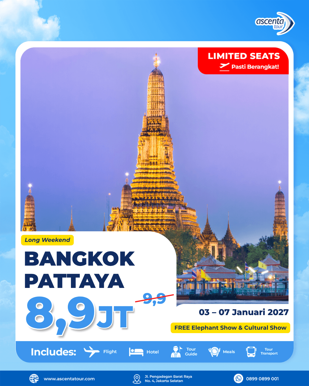 Tour Thailand Bangkok Pattaya 5D4N