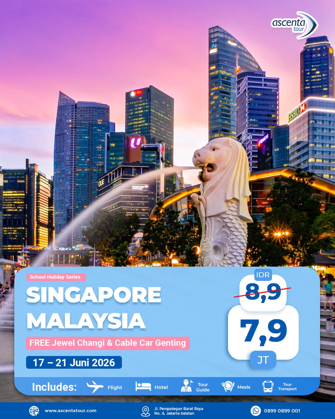 Tour Singapore Malaysia 5D4N
