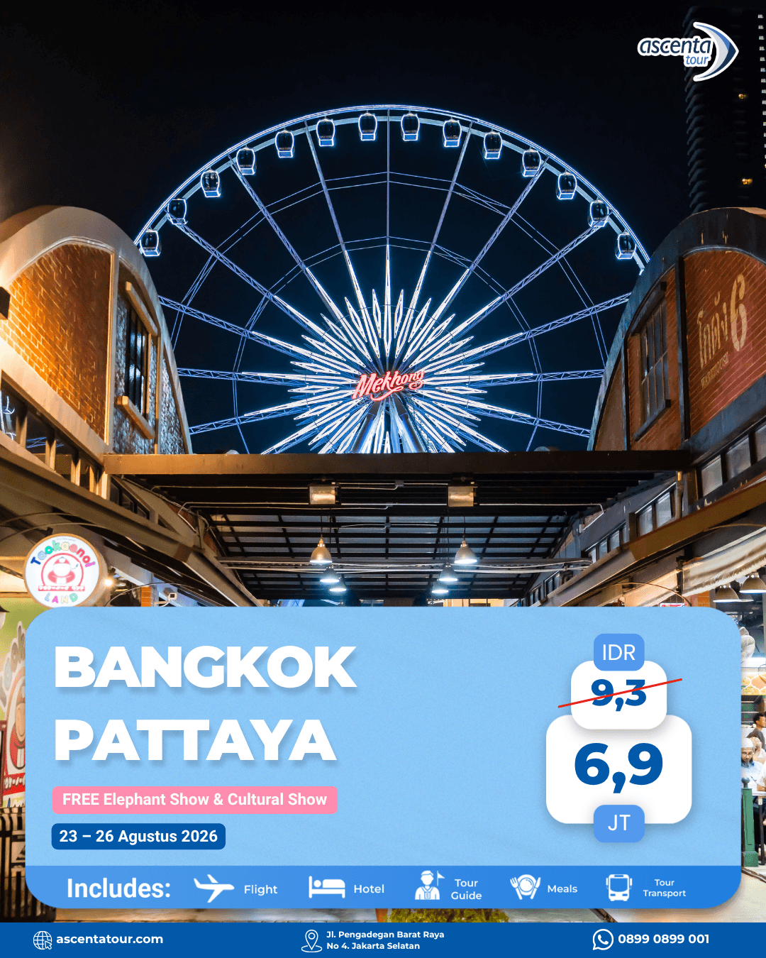 Tour Thailand Bangkok Pattaya 4D3N