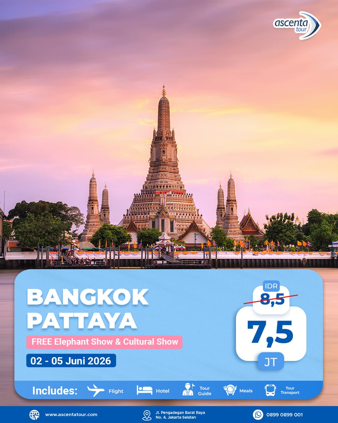 Tour Thailand Bangkok Pattaya 5D4N