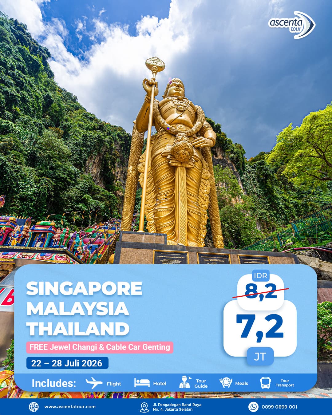 Tour 3 Negara Singapore Malaysia Thailand 7D6N