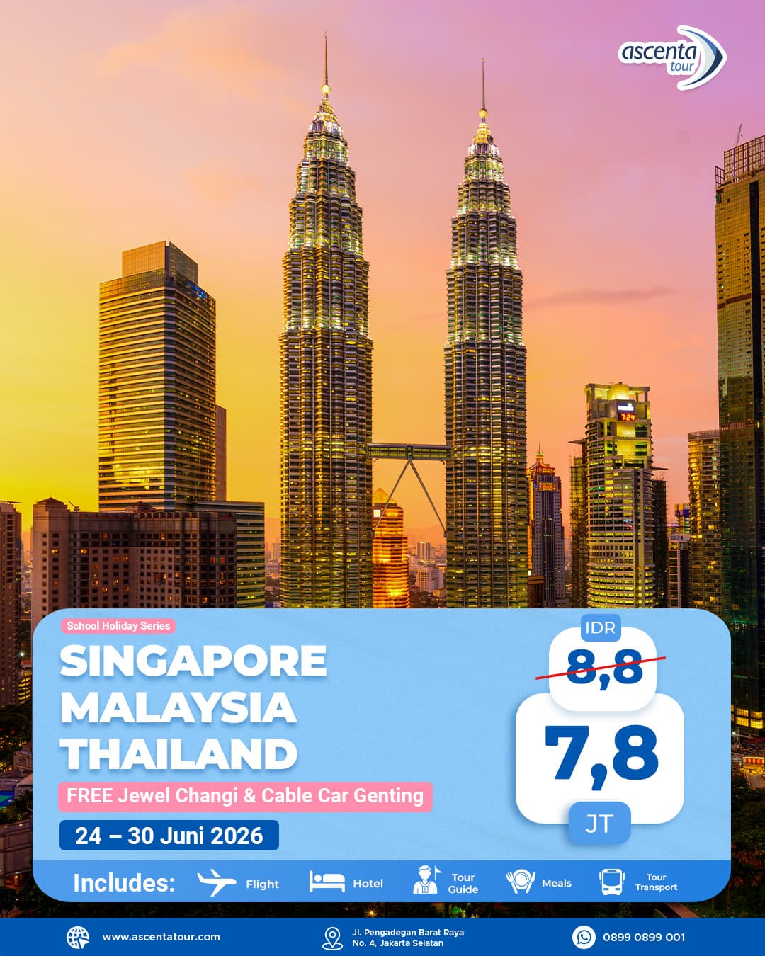 Tour 3 Negara Singapore Malaysia Thailand 7D6N