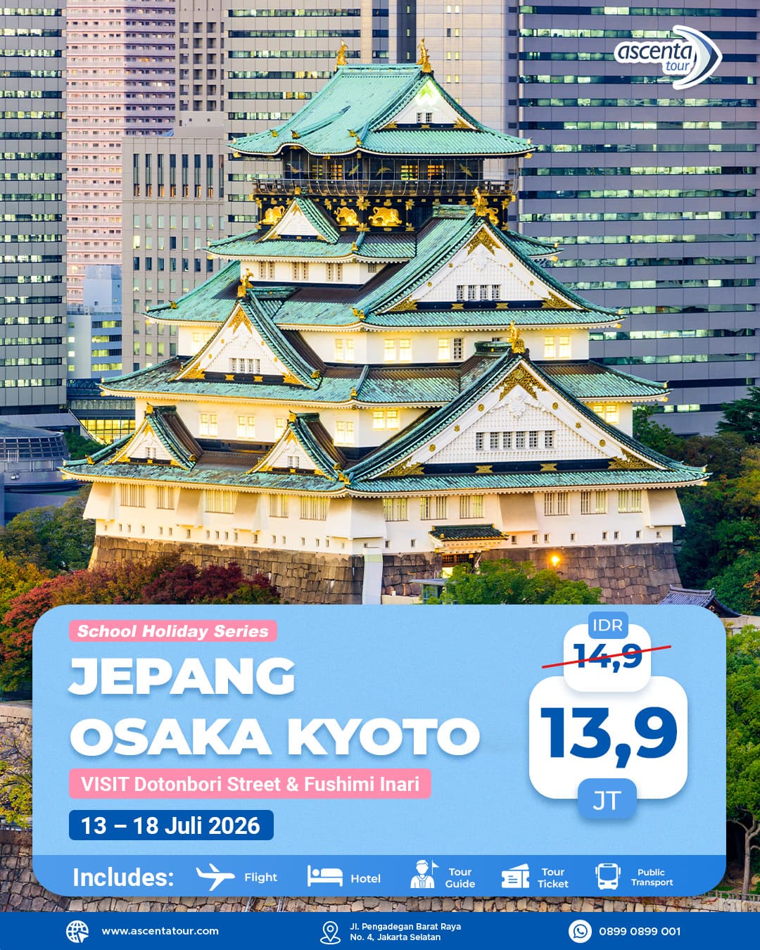 Tour Jepang Osaka Kyoto 6D4N