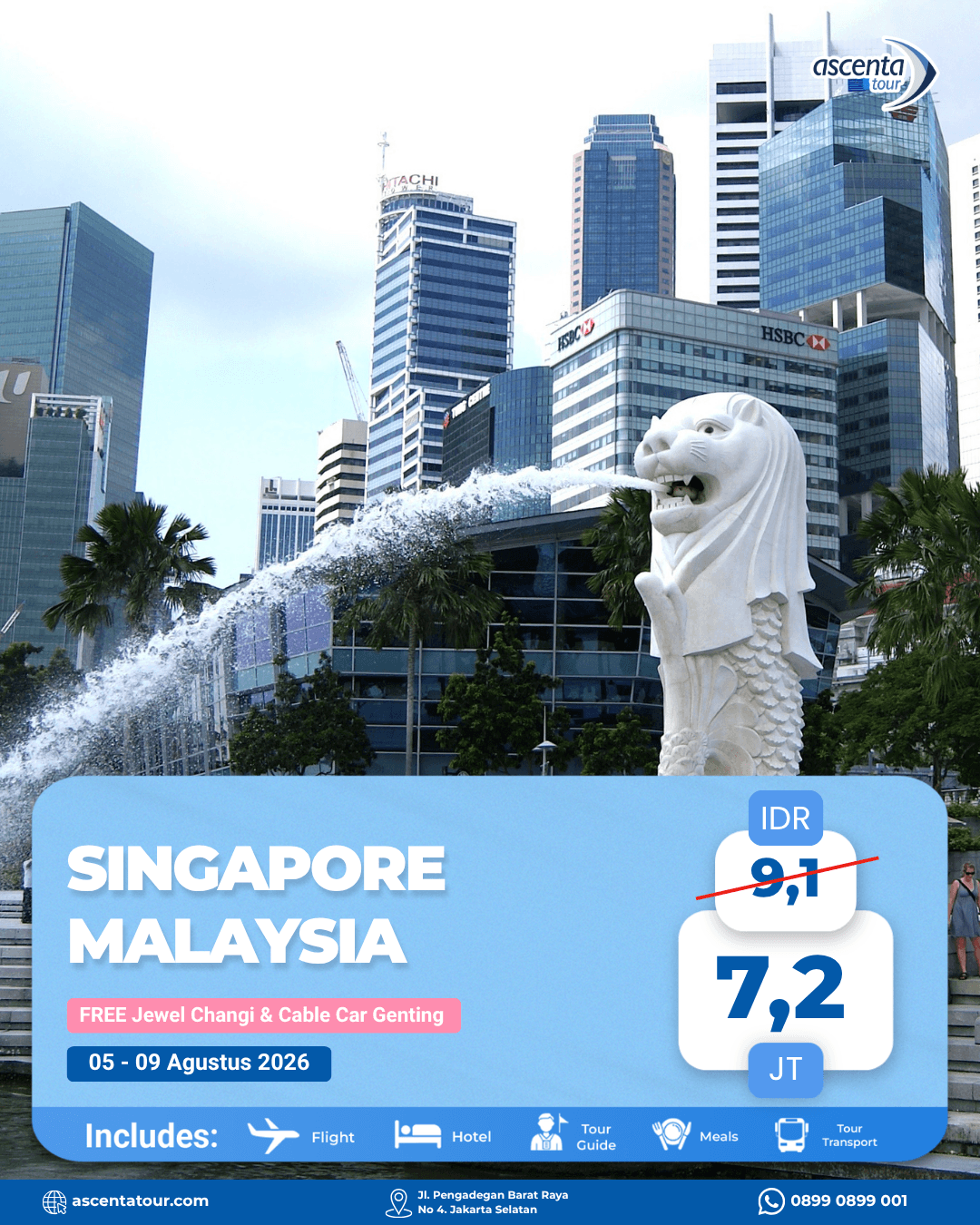 Tour Singapore Malaysia 5D4N