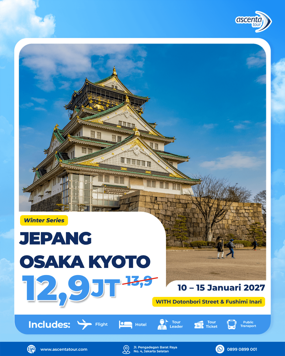 Tour Jepang Osaka Kyoto 6D4N