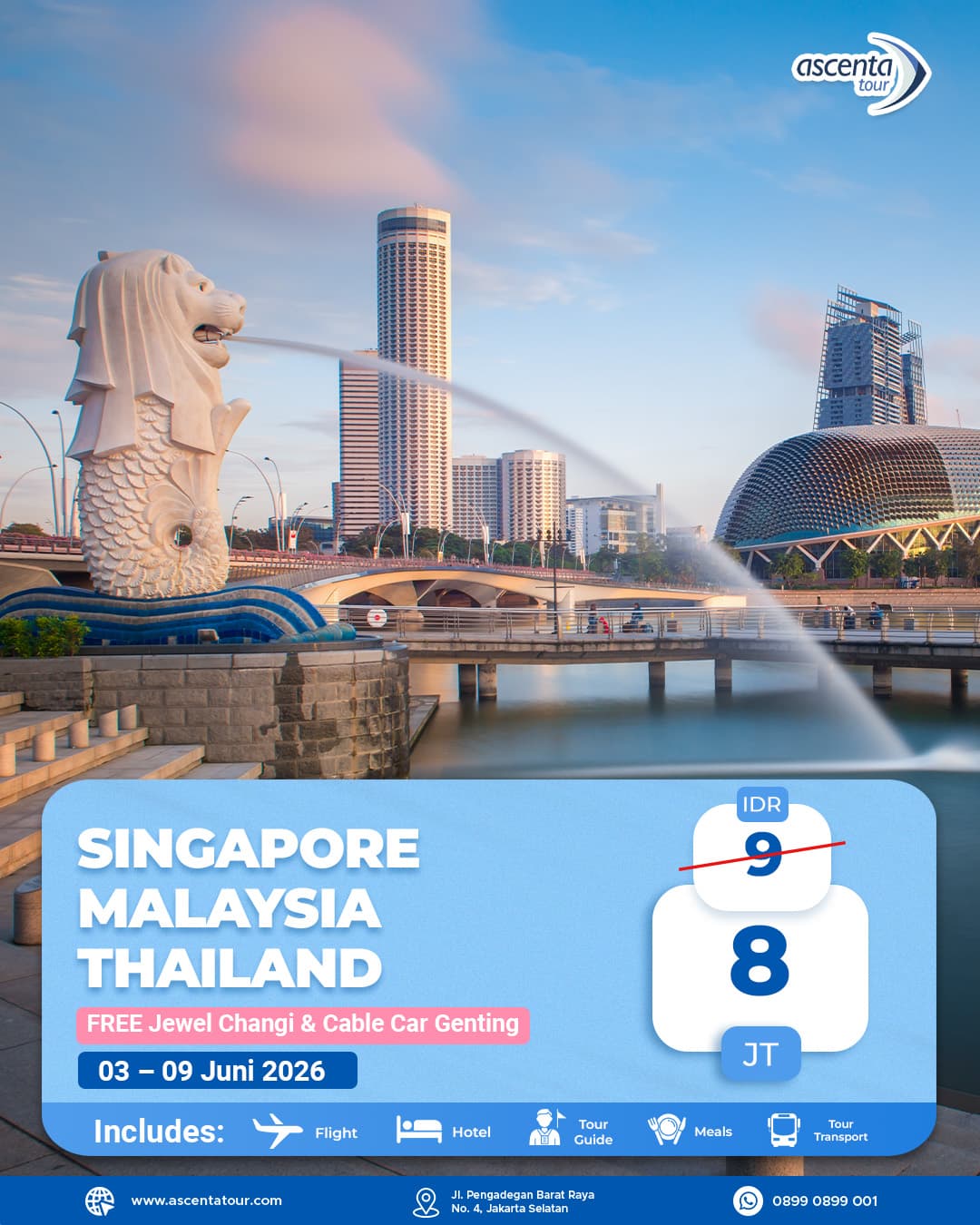 Tour 3 Negara Singapore Malaysia Thailand 7D6N