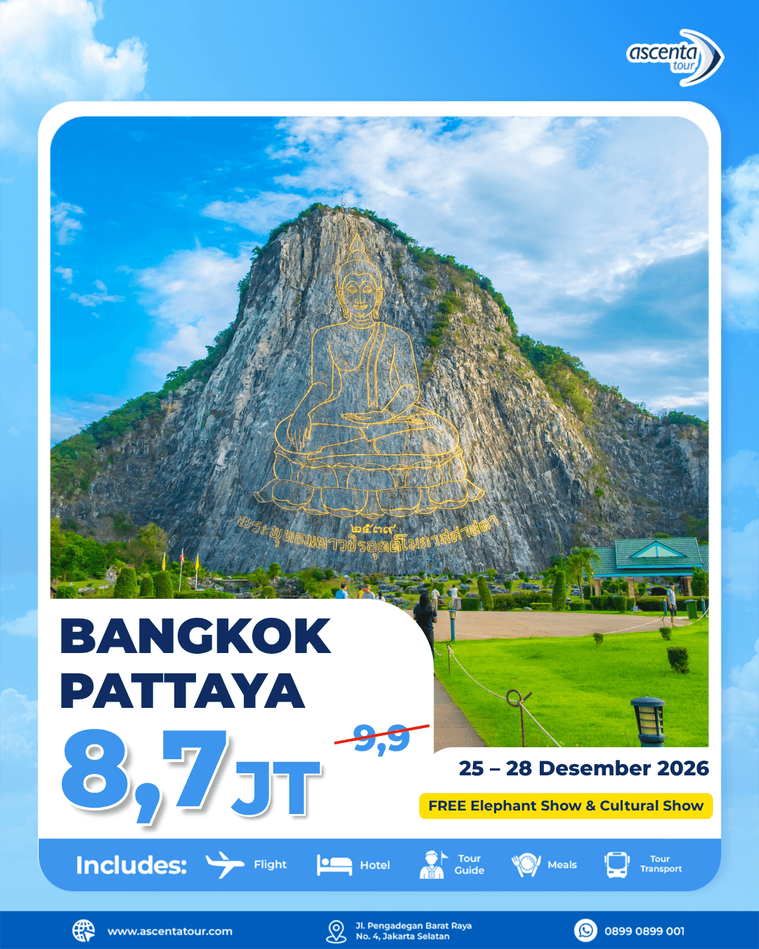 Tour Thailand Bangkok Pattaya 4D3N