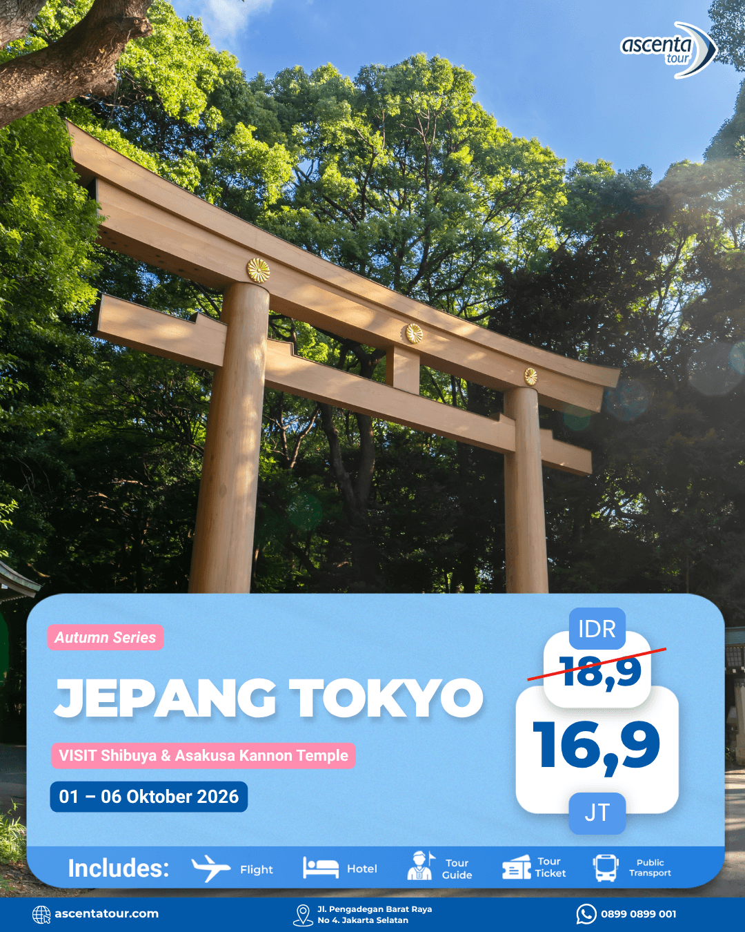 Tour Jepang Mono Tokyo 6D4N