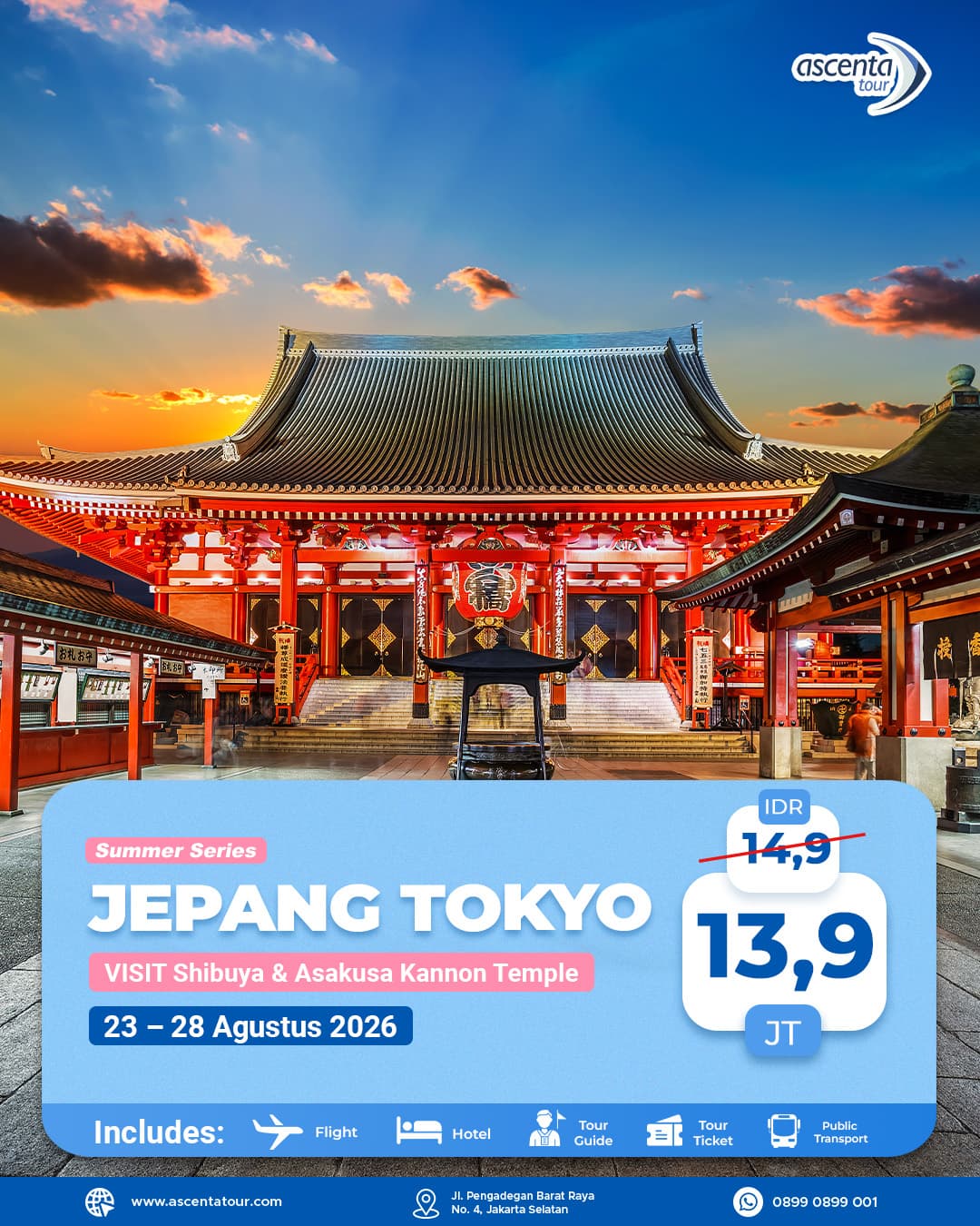Tour Jepang Mono Tokyo 6D4N