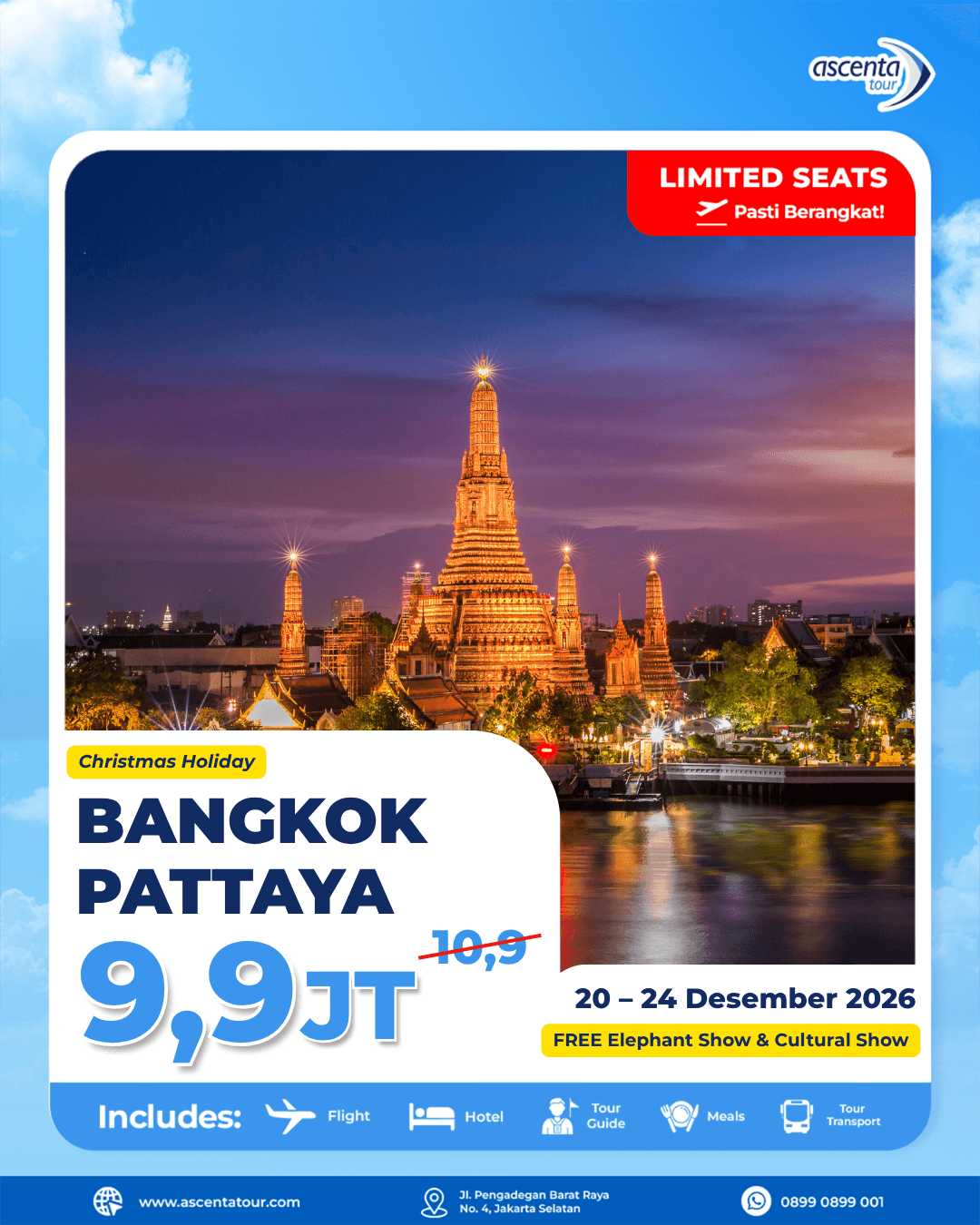 Tour Thailand Bangkok Pattaya 5D4N