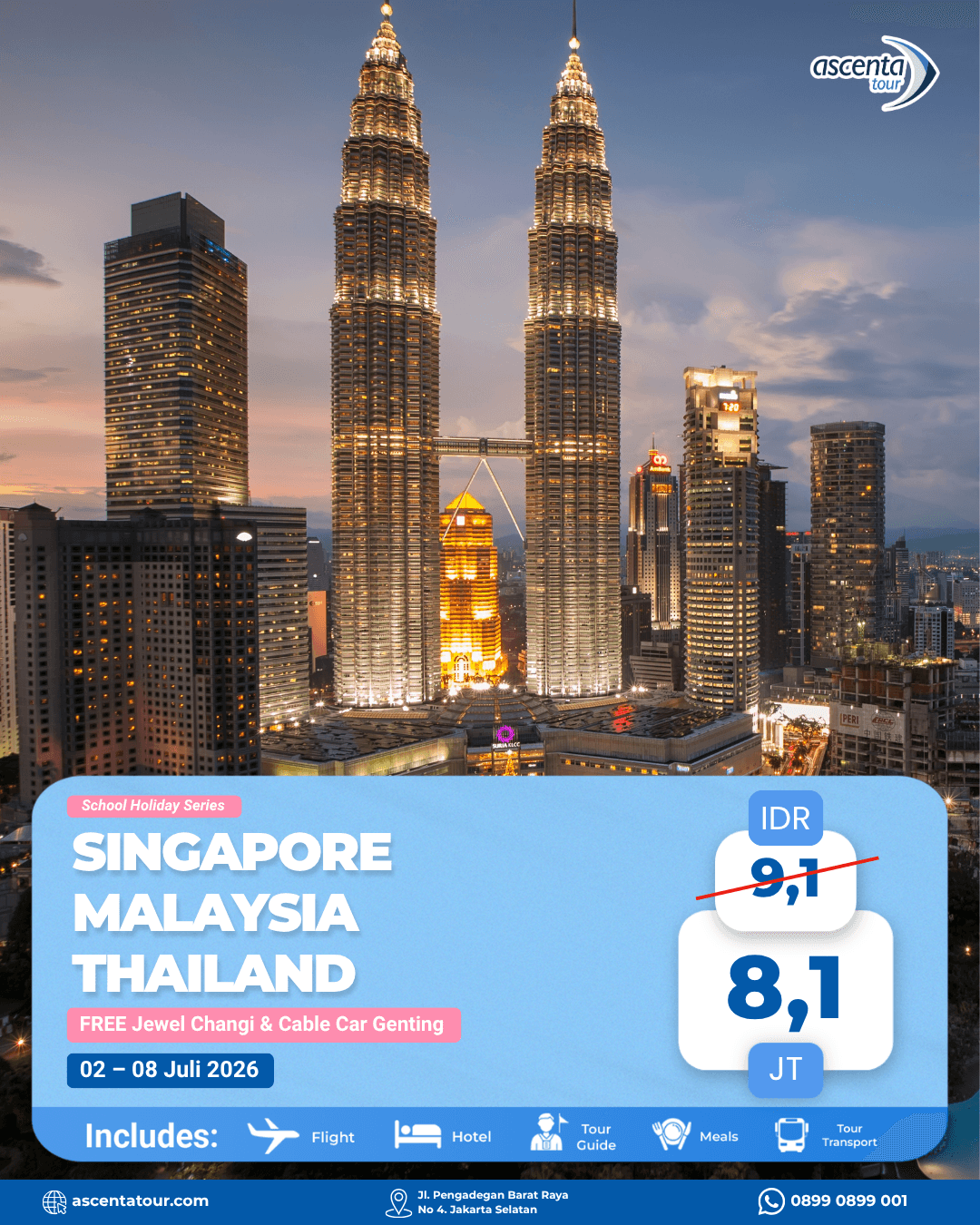 Tour 3 Negara Singapore Malaysia Thailand 7D6N