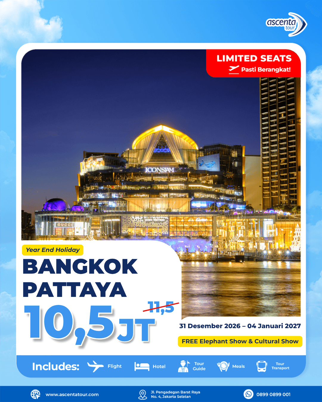 Tour Thailand Bangkok Pattaya 5D4N