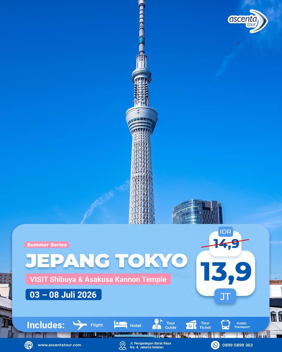 Tour Jepang Tokyo 6D4N