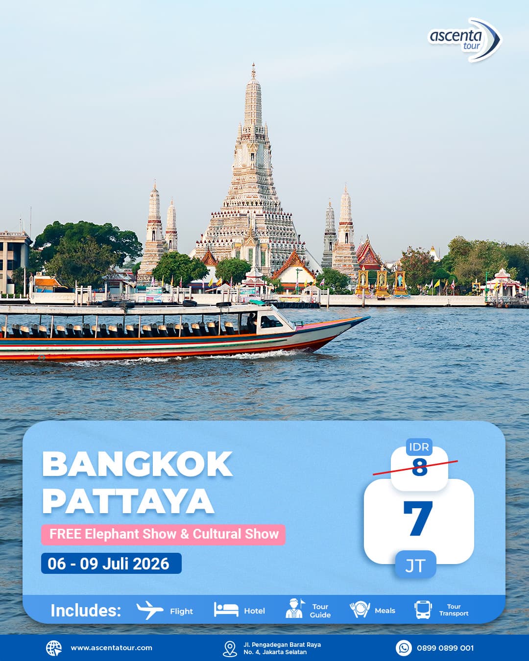 Tour Thailand Bangkok Pattaya 4D3N