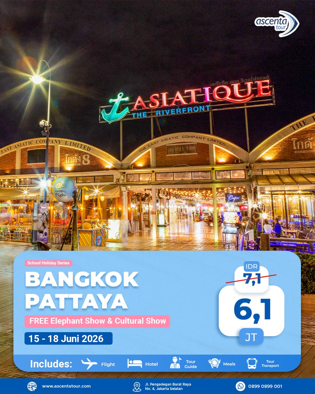 Tour Thailand Bangkok Pattaya 4D3N