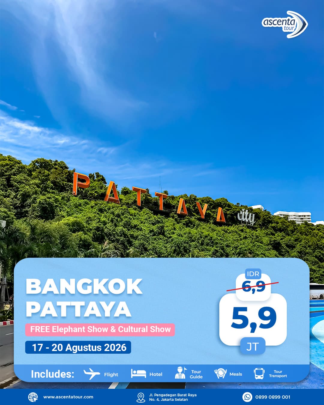 Tour Thailand Bangkok Pattaya 4D3N