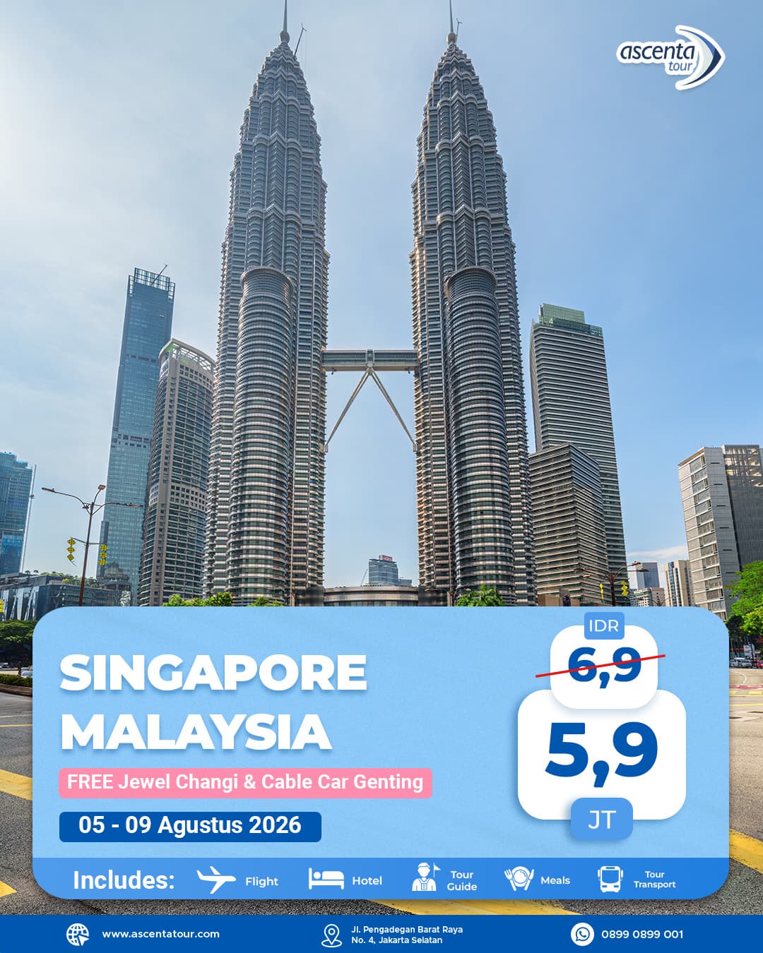 Tour Singapore Malaysia 5D4N